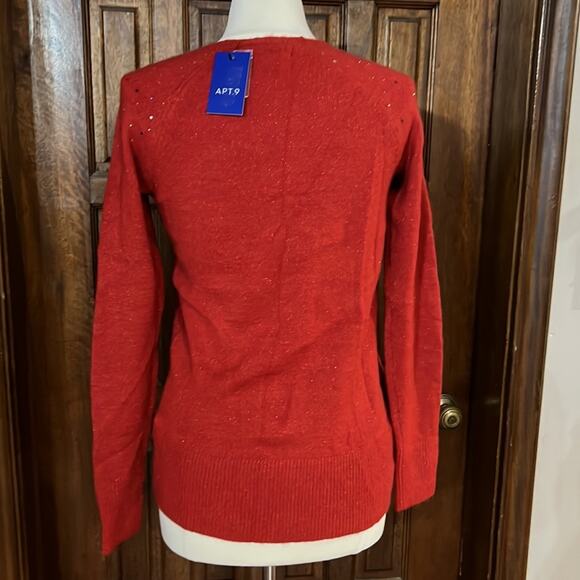 Apt. 9 Red Sweater Women’s Small NWT - Picture 3 of 6